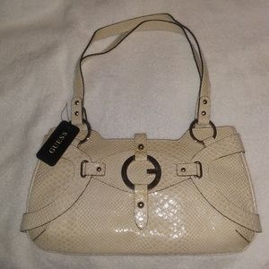 Guess Faux-Snakeskin Satchel Purse
